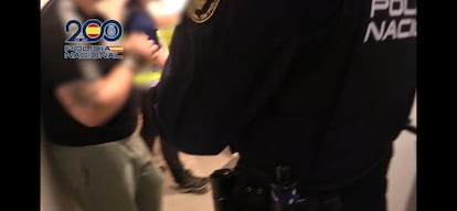 El cabecilla de la trama de menudeo en la Cañada Real, en el día de la detención por la policía nacional.