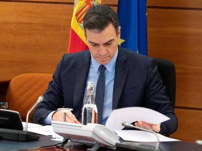 El presidente del Gobierno, Pedro Sánchez