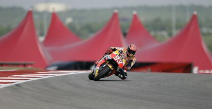 Marc M&aacute;rquez, en el circuito de Austin.