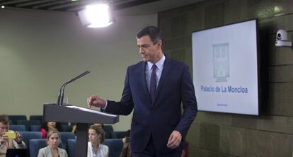 El presidente del Gobierno en funciones, Pedro Sánchez.