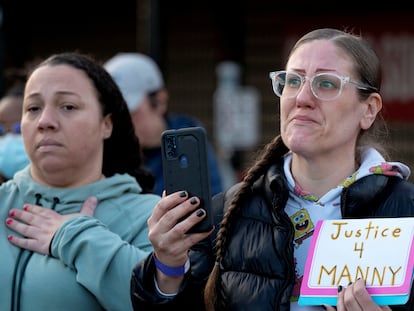 Oriana Winkoff joins a demonstration to support the family of Manny Ellis in Tacoma, Washington, U.S., December 21, 2023.