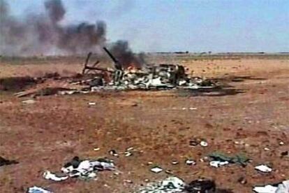 Un vídeo muestra los restos del aparato derrribado cerca de Bagdad.