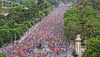 Imagen de la carrera popular en Valencia.