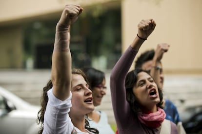 Members of the Yosoy#132 movement protest Pe&ntilde;a Nieto&#039;s victory in the presidential election.