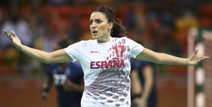 Eli Pinedo, en el partido contra Francia en Río.