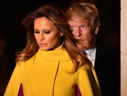 La primera dama estadounidense, Melania Trump, y el presidente Donald Trump.