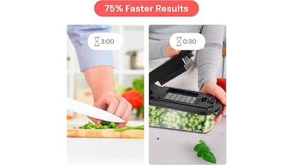 Cortador de verduras sobre fondo blanco.