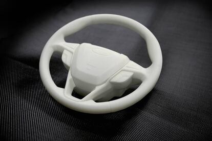 Un volante fabricado con una impresora 3D 