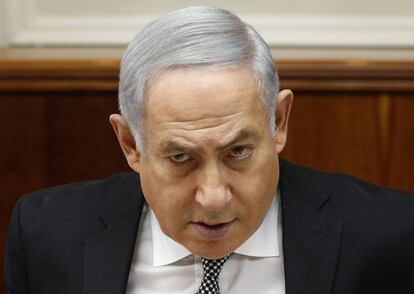 El primer ministro israel&iacute;, Benjamin Netanyahu, en una reuni&oacute;n ministerial.