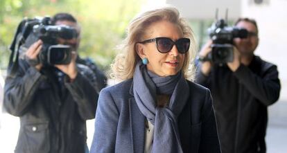 La concejal de Cultura del Ayuntamiento de Valencia, Mayrén Beneyto, este sábado en la Ciudad de la Justicia.