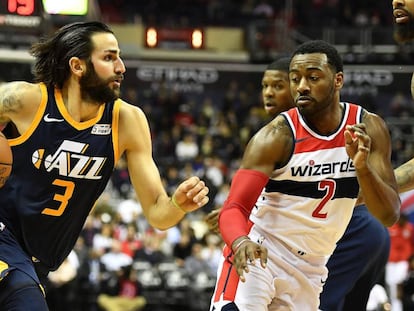 Ricky Rubio y John Wall.