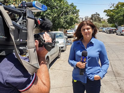 La periodista de Al Jazeera Shireen Abu Akleh, en 2021 en Jerusalén.