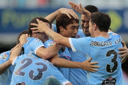 Park celebra el gol de la victoria.