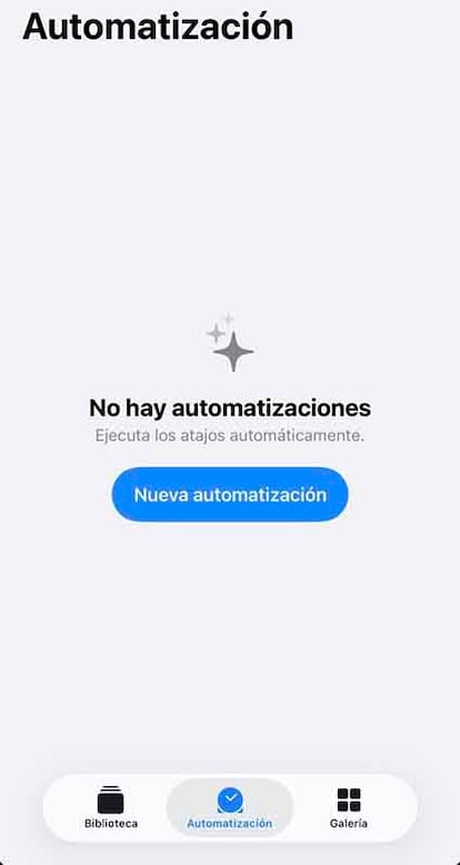 Automatización de Atajos  en un iPhone