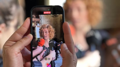 La líder de ERC en el Ayuntamiento de Barcelona, Elisensa Alamany, este sábado en Barcelona.