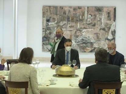 Mesa de negociación para la reforma laboral celebrada en noviembre en el palacio de La Moncloa.