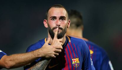 Aleix Vidal, en el duelo ante el Girona. 