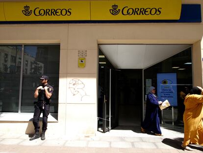 Oficina de Correos de Melilla, el jueves.