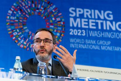 Pierre-Olivier Gourinchas, director de estudios económicos del FMI, el martes en Washington.