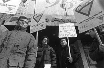 Manifestación de gays y lesbianas.