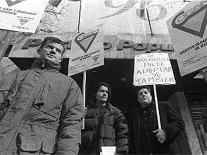 Manifestación de gays y lesbianas.