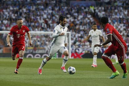 Isco durante el partido ante el Bayern.