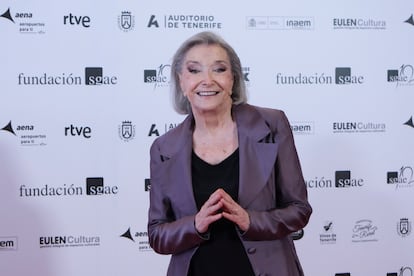 Núria Espert, a su llegada a la gala de entrega de los premios Max.
