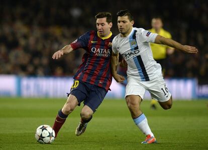 Messi con Sergio Agüero