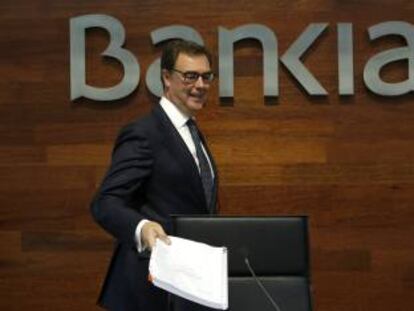 Jose Sevilla, consejero delegado de Bankia en la presentaci&oacute;n de resultados de marzo de 2016.