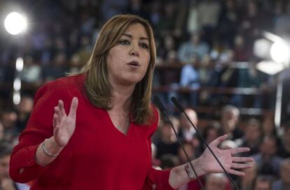 La secretaria general del PSOE andaluz y presidenta de la Junta de Andalucía, Susana Díaz.
