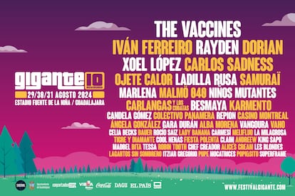 Este es el cartel del Festival Gigante, que este año celebra su décima edición en Guadalajara.