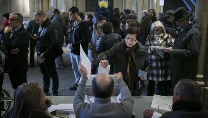 Jornada de votación en las elecciones autonómicas de Cataluña del 21-D.