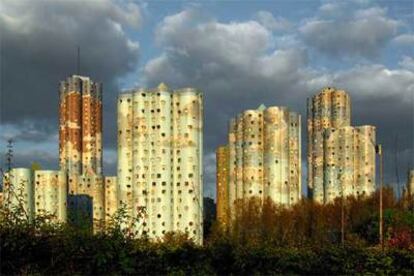 Torres construidas por Emile Aillaud en 1977 en Nanterre, a las afueras de París.