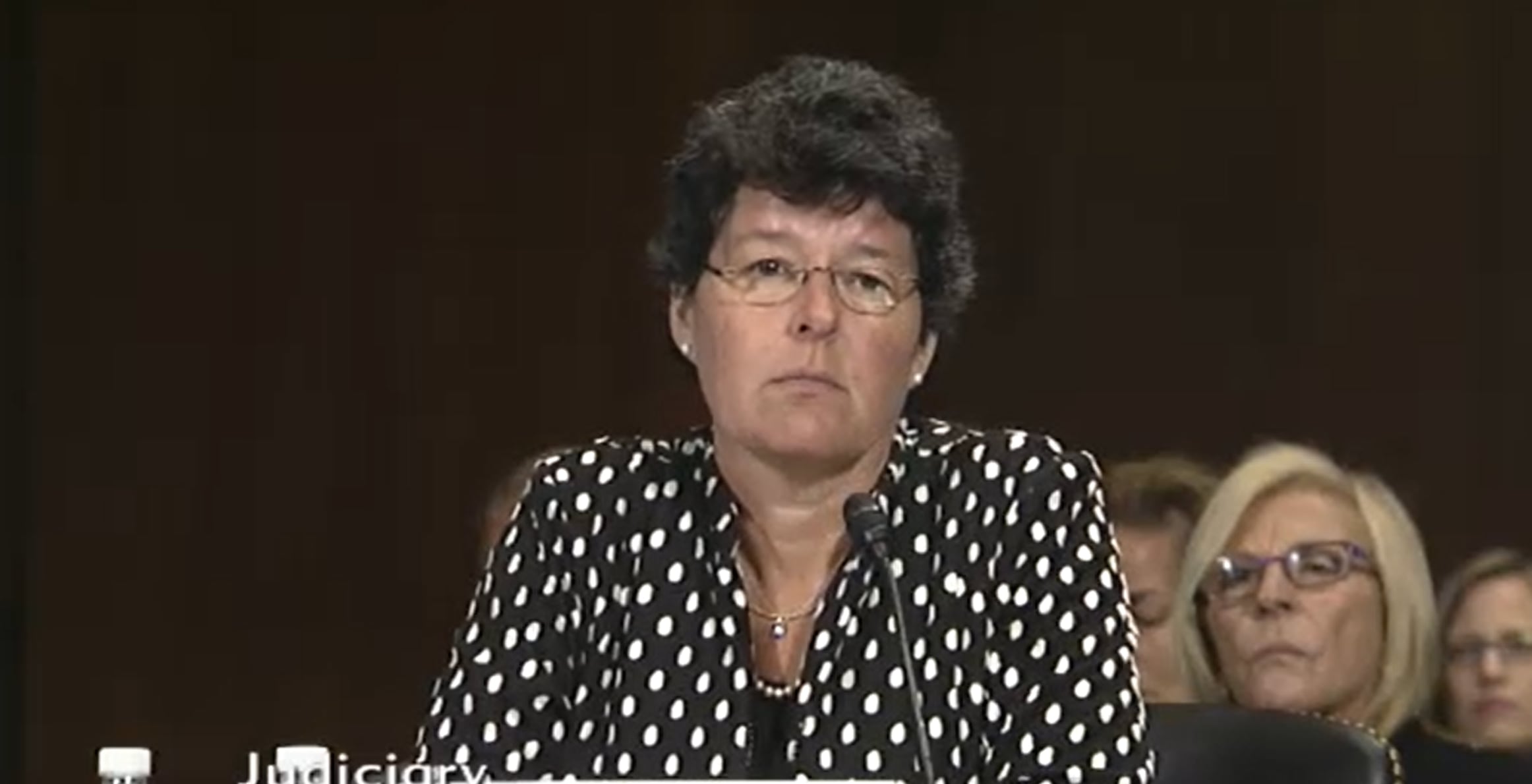 Alison Burroughs, durante su proceso de confirmación ante el Senado como jueza federal, en 2014.
