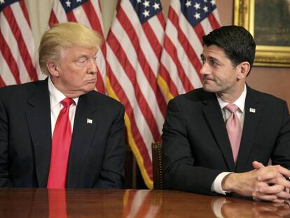 Trump y Ryan, este jueves en el Capitolio