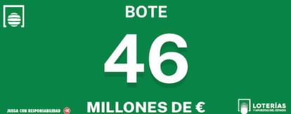Bote de 46 millones de euros en La Primitiva