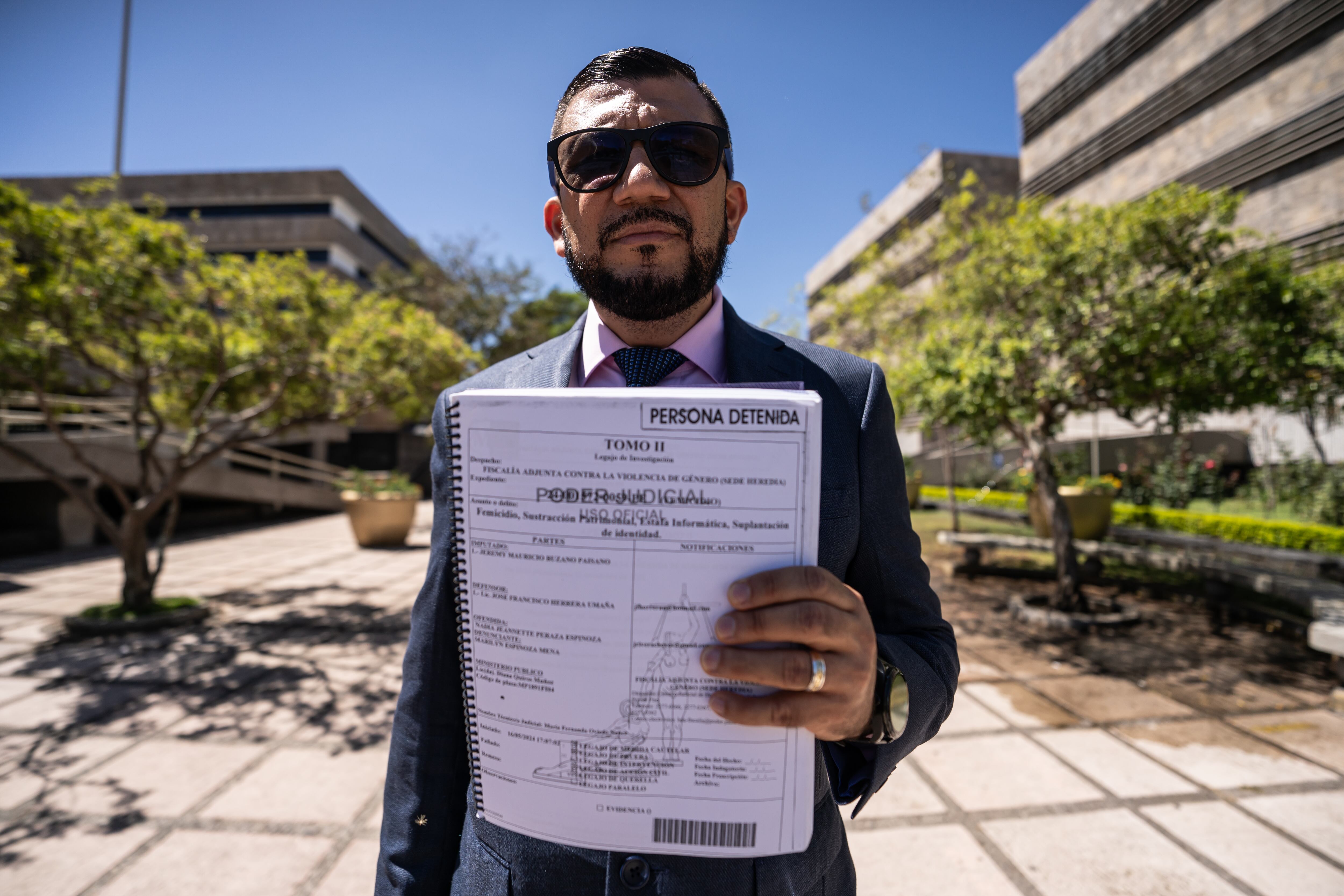 Joseph Rivera, abogado de la familia de Nadia Peraza, el 11 de marzo en Costa Rica.