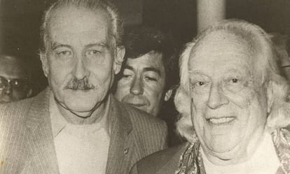 Agustín Millares Sall (izquierda), con Rafael Alberti.