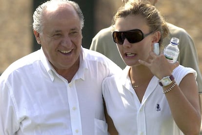 Amancio Ortega y su hija Marta, en el complejo hípico de Casas Novas (A Coruña).