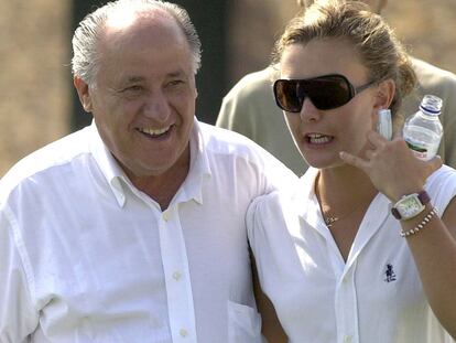 Amancio Ortega y su hija Marta, en el complejo hípico de Casas Novas (A Coruña).