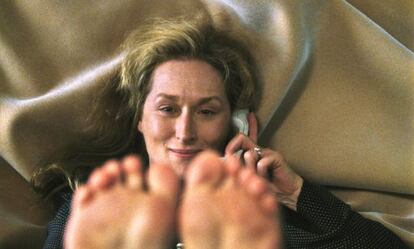 'El ladrón de orquídeas' (2002), de Spike Jonze. Nominada como mejor actriz de reparto por su papel de una mujer que escribe sobre la vida, una vida que ella es incapaz de seguir.