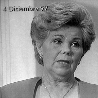 Ana Orantes, en una imagen de Canal Sur Televisión, donde denunció los malos tratos.