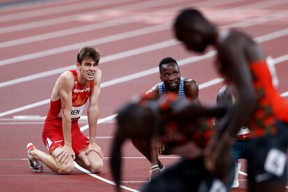 Adrián Ben, tras concluir quinto la final de los 800 metros.