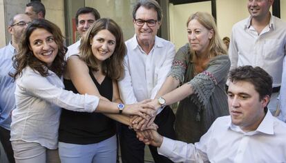 Mercè Conesa (esquerra) i David Bonvehí (dreta).