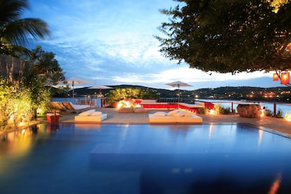 Piscina del hotel Insólito, en Búzios (Río de Janeiro, Brasil).