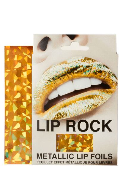 Si quieres llevar un maquillaje sorprendente y poco visto mejor opta por estos adhesivos hologrficos de Lip Rock, con un sorprendente acabado metalizado. Duran hasta 16 horas y se aplican en un par de minutos. Cuestan unos 9 euros.