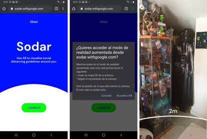 Soda, de Google, para mantener la distancia de seguridad.