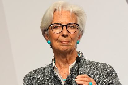 La presidenta del BCE, Christine Lagarde, durante una conferencia en Alemania el pasado mes de mayo.