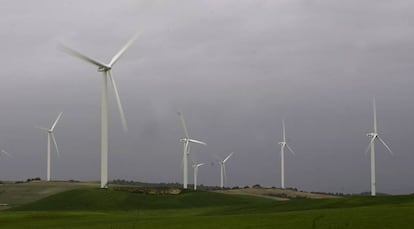 Aerogeneradores del parque eólico de la comarca de La Janda (Cádiz).