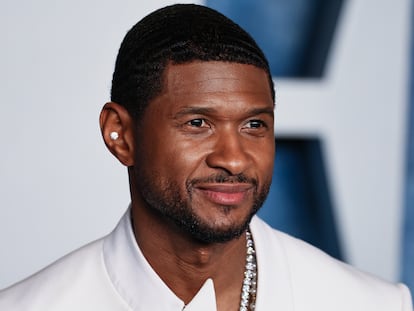 BEVERLY HILLS, CALIFORNIA - MARCH 12: Usher attends the 2023 Vanity Fair Oscar Party Hosted By Radhika Jones at Wallis Annenberg Center for the Performing Arts on March 12, 2023 in Beverly Hills, California. (Photo by Leon Bennett/FilmMagic)